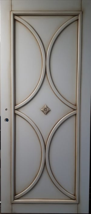 Межкомнатная дверь в профиле массив (эмаль с патиной) Актау
